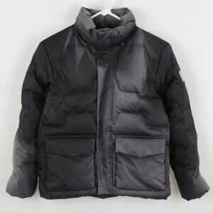 Reima Kids Size 9 Black Gray Quilted Full Zip Duck Down Insulated Winter Jacket